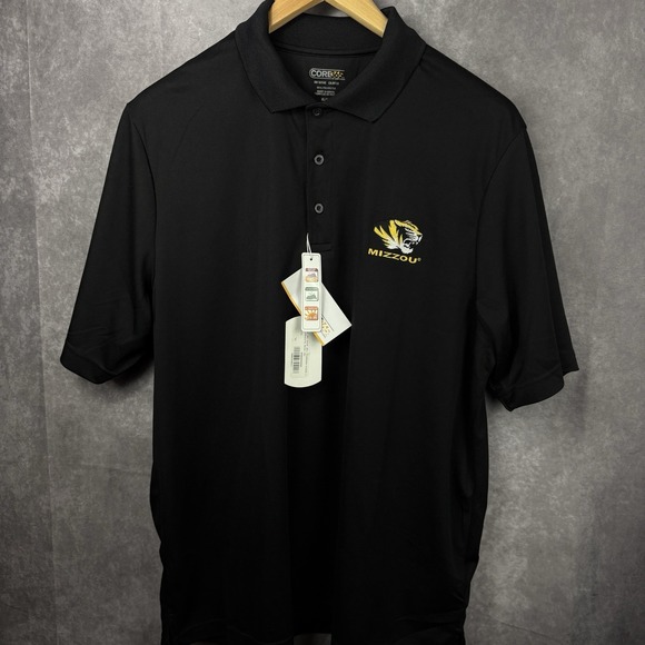 Missouri Tigers Polo Shirt Mens XL Black Yellow Gold Performance College NEW - Picture 5 of 9